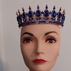 Royal Blue and Gold Tiara